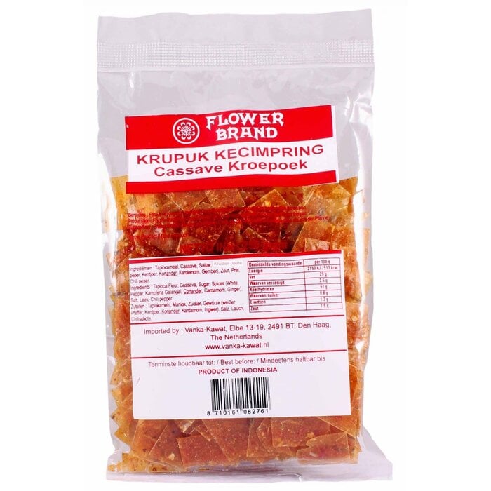 Krupuk kecimpring cassava 250g Flower Brand