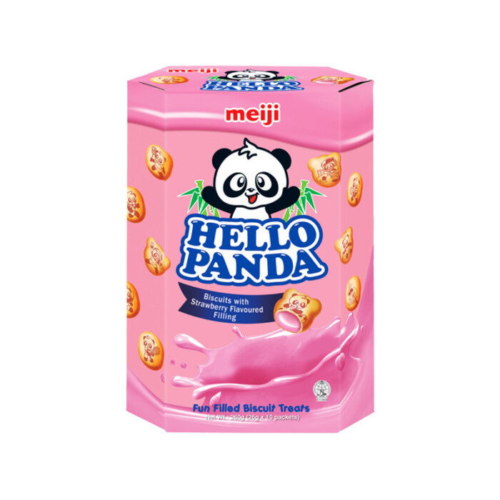XL Hello Panda Biscuits Strawberry Filling 260g Meiji (26g x10)