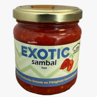 Exotic Sambal hot Noori Delicatessen 200ml Rood
