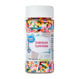 Rainbow Sprinkles 3.28 oz - 93g Great Value