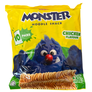 Monster Noodle Snack Chicken Flavor 10 packs x25g ( 250g - 8.8 oz)