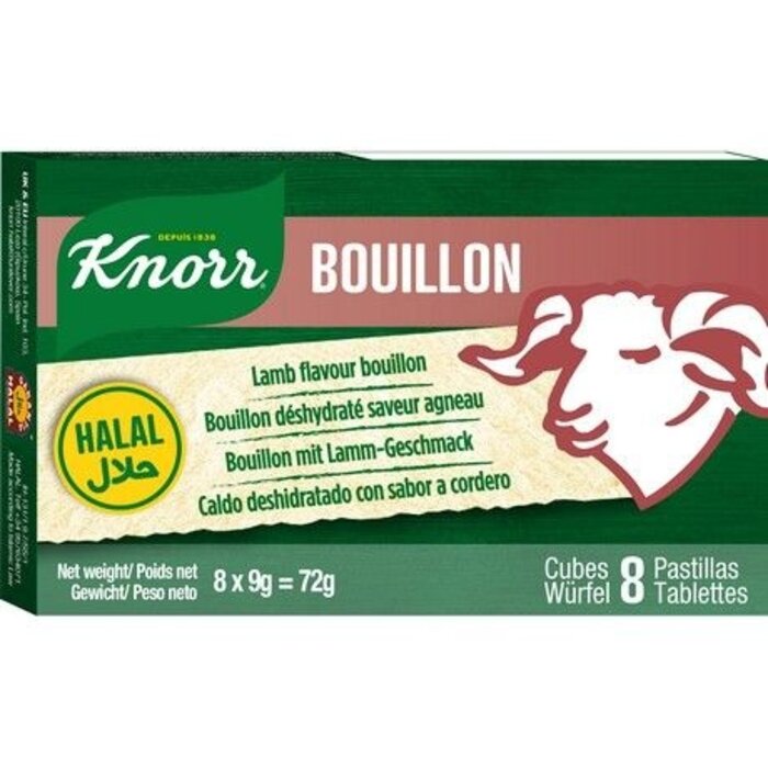 KNORR Bouillon Cubes Lamb 8x9g (72g) Halal