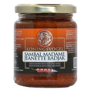 Sambal Madame Jeanette Badjak 280g Koningsvogel