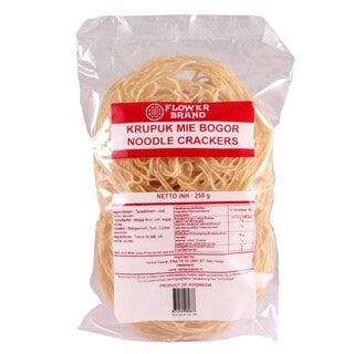 Krupuk mie bogor noodle crackers 250g Flower Brand