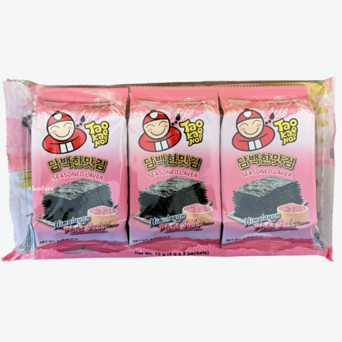 Seasoned Laver Himalayan Pink Salt 4g x 3 packets (12g) Tao kae Noi