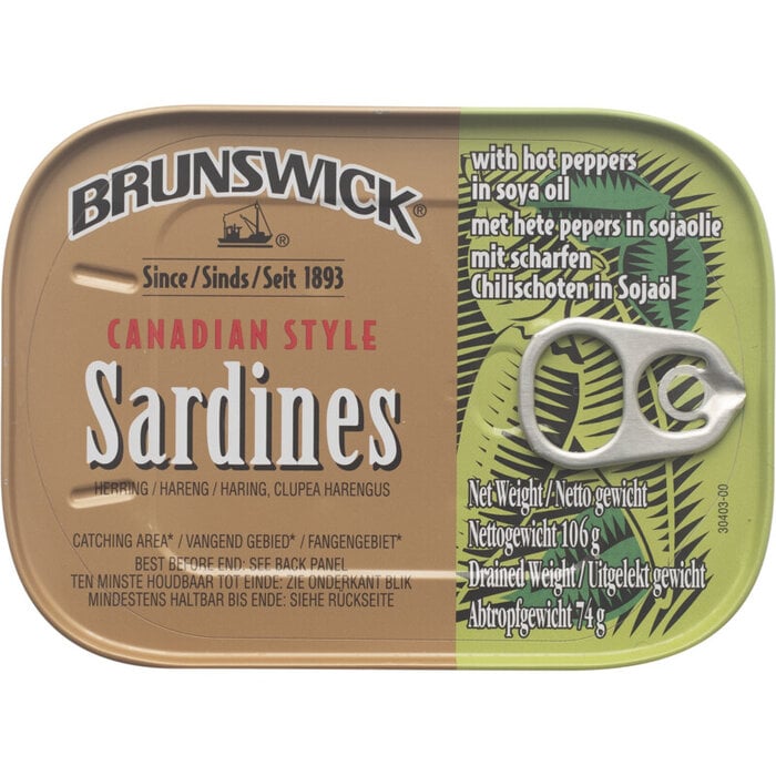 Brunswick Sardines with hot peppers 106g