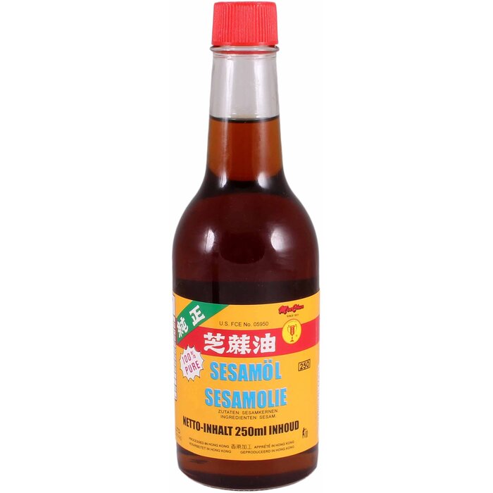 100% Pure Sesame Oil 250ml Mee Chun - orange label