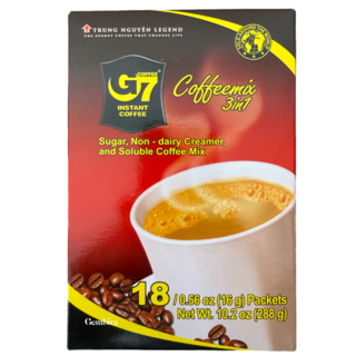 G7 Instant Coffee 3 in 1 Trung Nguyen 18 sachets -10.2 oz 288g