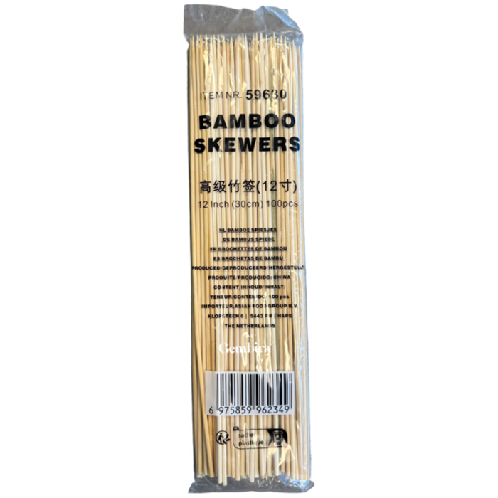 Bamboe Satestokjes 30cm (12 inc) - 100 pcs - item nr 59630