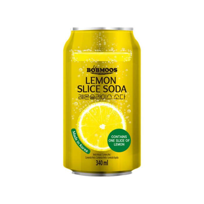 Lemon Slice Soda 340ml BOBMOOS