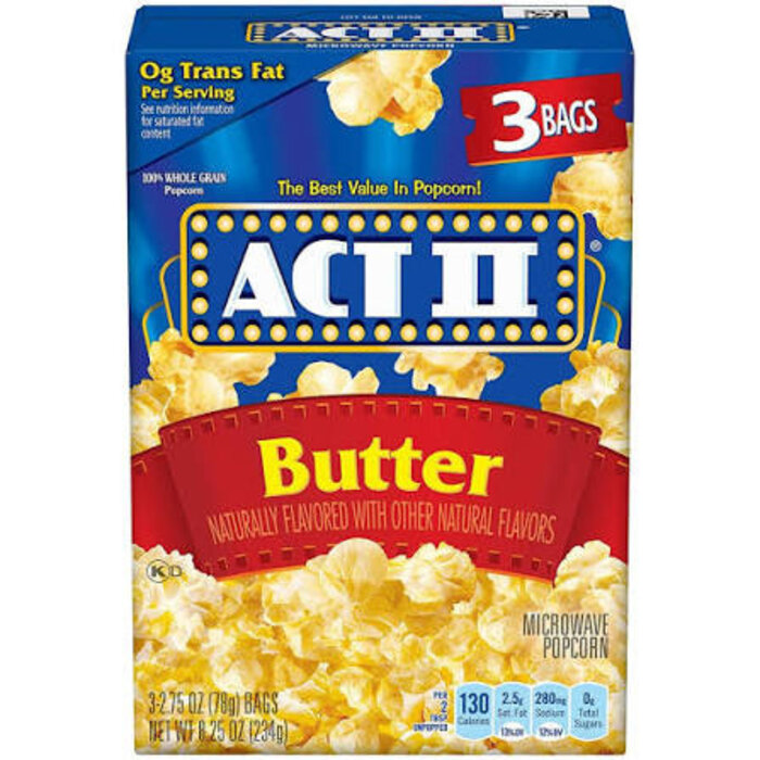 act II Movie Butter 3-2.75 oz bags (Net 234g)