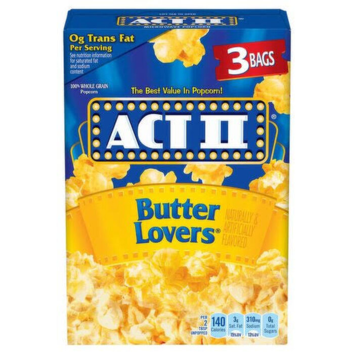 act II Butter Lovers 3-2.75 oz bags (Net 234g)