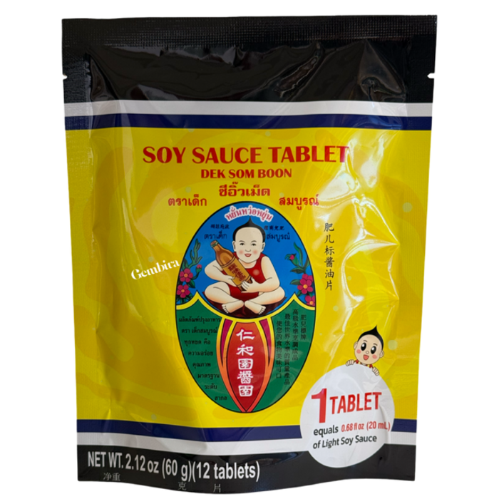 Soy Sauce Tablet 12 tablets Dek Som Boon 2.12 oz - 60g