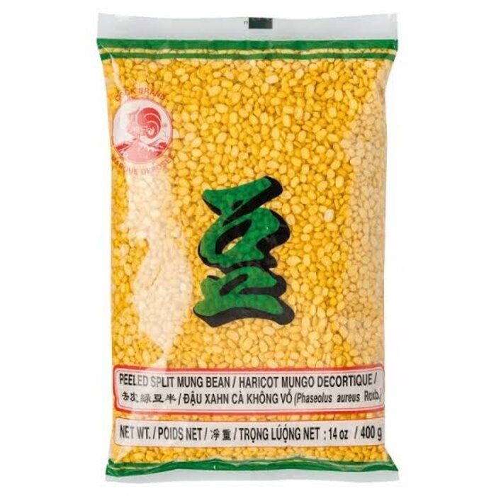 Peeled Split Mung Bean 400g Cock Brand (yellow)