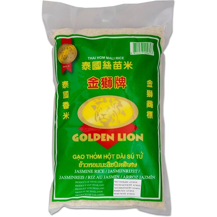 Thai Hom Mali Rice Jasmine 4.5kg Golden Lion