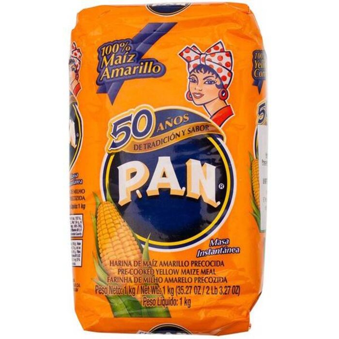 P.A.N. Harina Pan Voorgekookte Gele Maismeel 1kg Orange pack