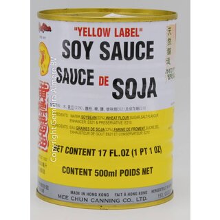 Yellow Label Black Soy No.1 500ml Can - Mee Chun