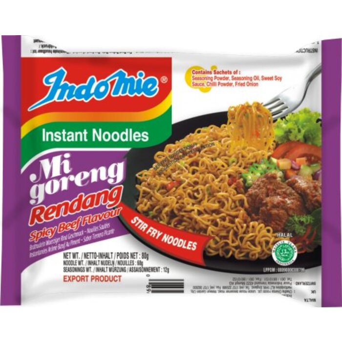 Indomie Indomie Mi Goreng Rendang 80g - Export Indonesia