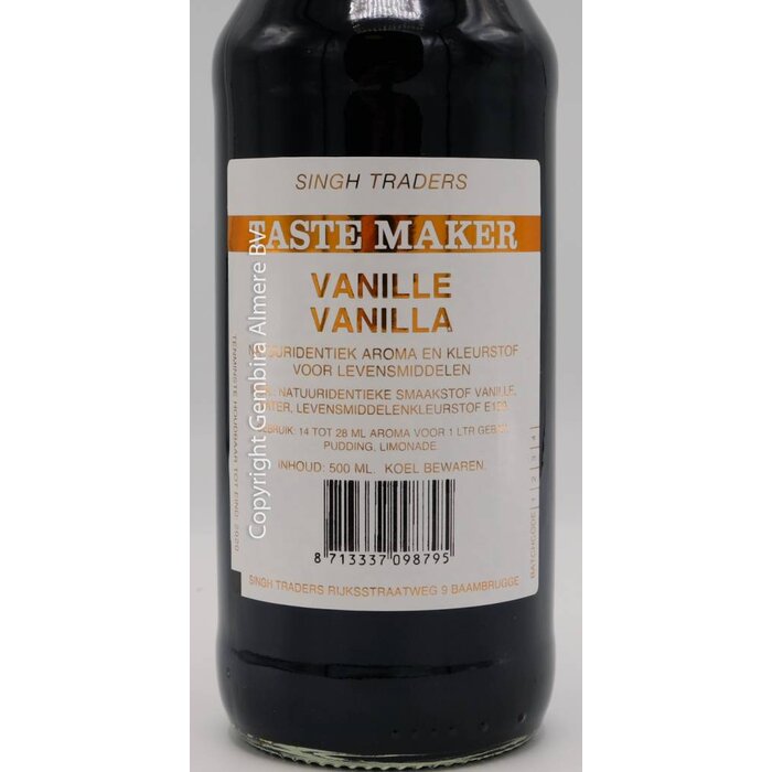 Vanille essence zwart 500 ml Singh Taste Makers