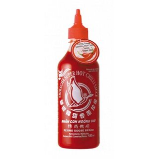 Sriracha Super Hot Chilli Sauce 730ml - Flying Goose - rode dop