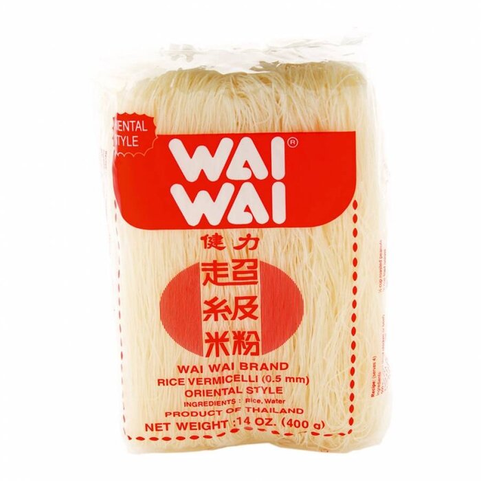 Wai Wai Rijst vermicelli 0.5mm 400gr Wai Wai