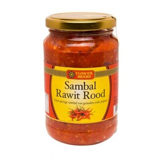 Flower Brand Sambal Rawit Rood 375g - Flower Brand
