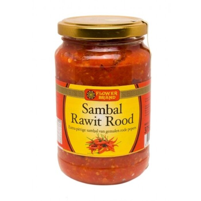 Flower Brand Sambal Rawit Rood 375g - Flower Brand