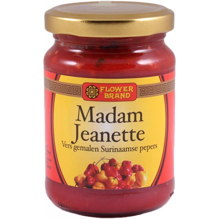Flower Brand Madam Jeanette sambal ROOD 200g Flower Brand