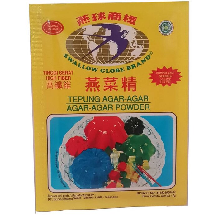 Agar-Agar Rood 7 gram Swallow