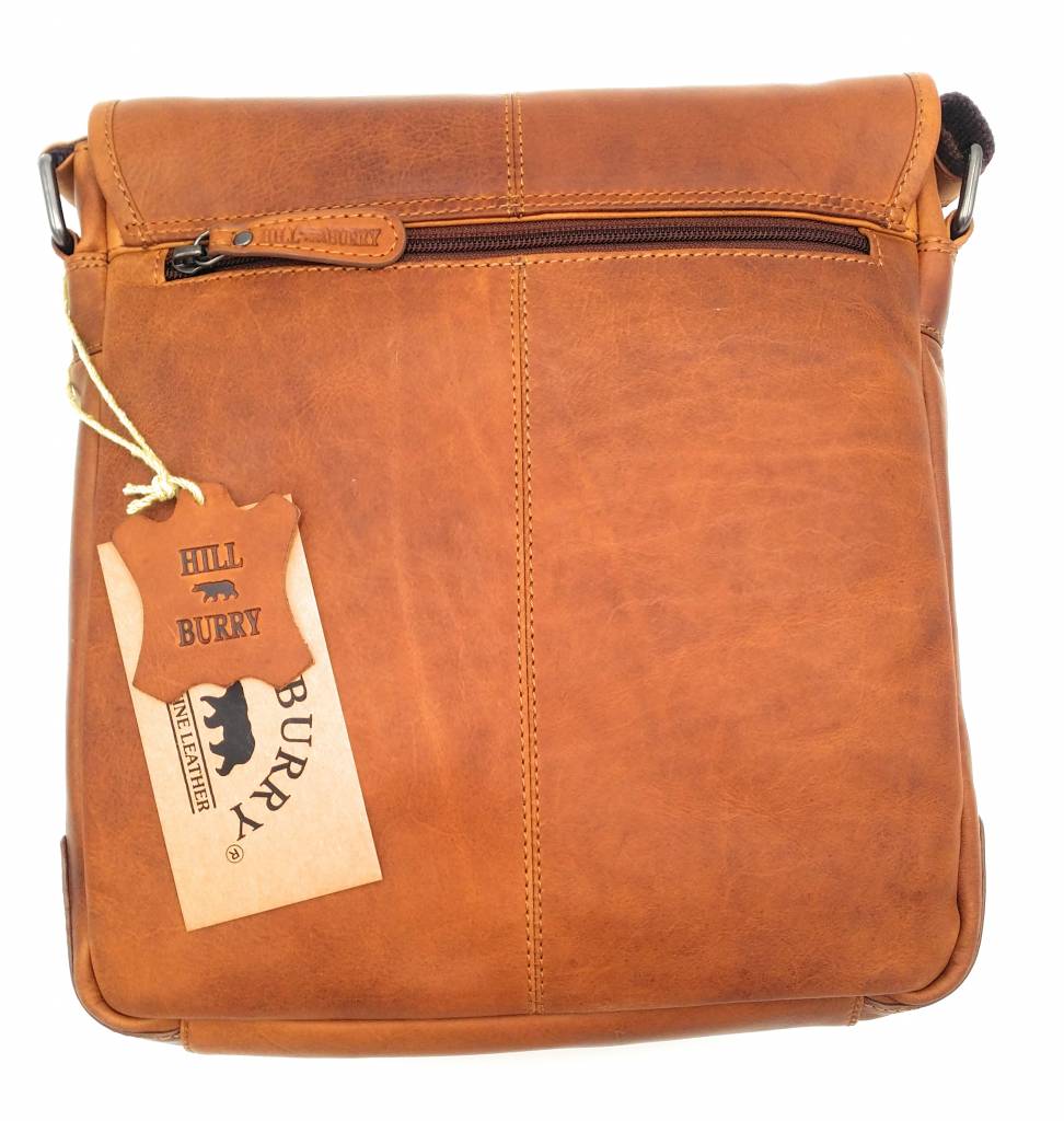 Hill Burry Hill Burry - VB10023 -2089 - Echtleder - Schulter -crossbodytas- Firma - Vintage-Leder braun / cognac