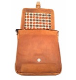 Hill Burry Hill Burry – VB10023 -2089 - echt leren - schoudertas –crossbodytas- stevig - vintage leder- bruin /cognac