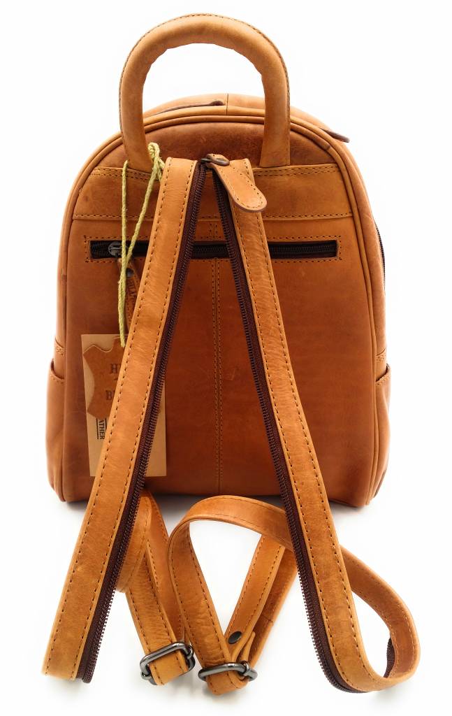 Hill Burry Hill Burry - VB10045 - 3109 - Echtleder - Frauen - Rucksack - fest - chic - Aussehen - Vintage-Leder braun / cognac