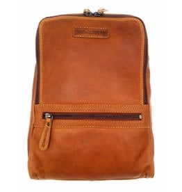 Hill Burry Hill Burry - VB10018 -2399 - real leather - women - Backpack - firmly - chic - appearance - vintage leather brown / cognac