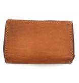 Hill Burry Hill Burry - VL77703 - 13092 - Leder Reißverschluss Geldbörse - braun / cognac