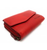 Hill Burry Hill Burry - VL77703 - 13092 - leather zipper wallet - red