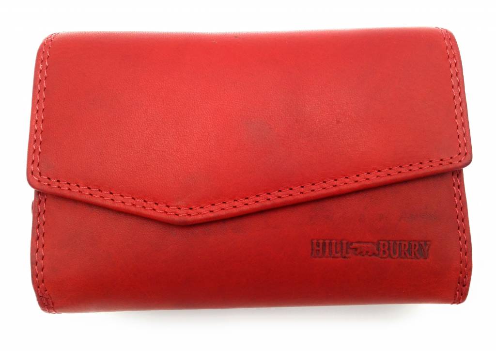 Hill Burry Hill Burry - VL77703 - 13092 - leder- rits portemonnee – rood