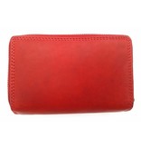 Hill Burry Hill Burry - VL77703 - 13092 - leather zipper wallet - red