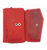 Hill Burry Hill Burry - VL77703 - 13092 - leather zipper wallet - red