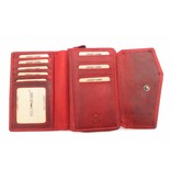 Hill Burry Hill Burry - VL77703 - 13092 - leather zipper wallet - red