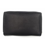 Hill Burry Hill Burry - VL77703 - 13092 - leather zipper wallet - black