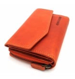 Hill Burry Hill Burry - VL77703 - 13092 - leather zipper purse - orange