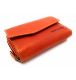 Hill Burry Hill Burry - VL77703 - 13092 - leather zipper purse - orange