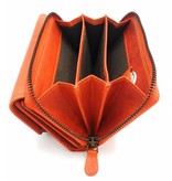 Hill Burry Hill Burry - VL77703 - 13092 - leather zipper purse - orange