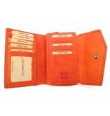 Hill Burry Hill Burry - VL77703 - 13092 - Leder Reißverschluss Geldbörse - Orange