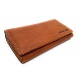 Hill Burry Hill Burry - VL77709 -1971 - genuine leather - large - ladies - wallet - with RFID - vintage leather- brown