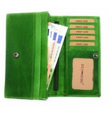 Hill Burry Hill Burry - VL77701 - L104 - genuine leather - Women - wallet - vintage leather green