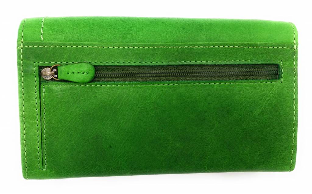 Hill Burry Hill Burry - VL77701 - L104 - genuine leather - Women - wallet - vintage leather green