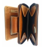 Hill Burry Hill Burry - VL777012 - 5026 - genuine leather - wallet - zipper - Brown