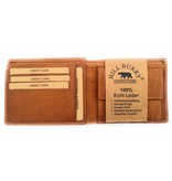 Hill Burry Hill Burry - V888100 - 5103W - genuine leather - men's wallet - brown / cognac