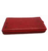 Hill Burry Hill Burry - VL77706 -2080 - really learn - big - ladies - leather zipper wallet - firmly - chic - appearance - vintage red leather